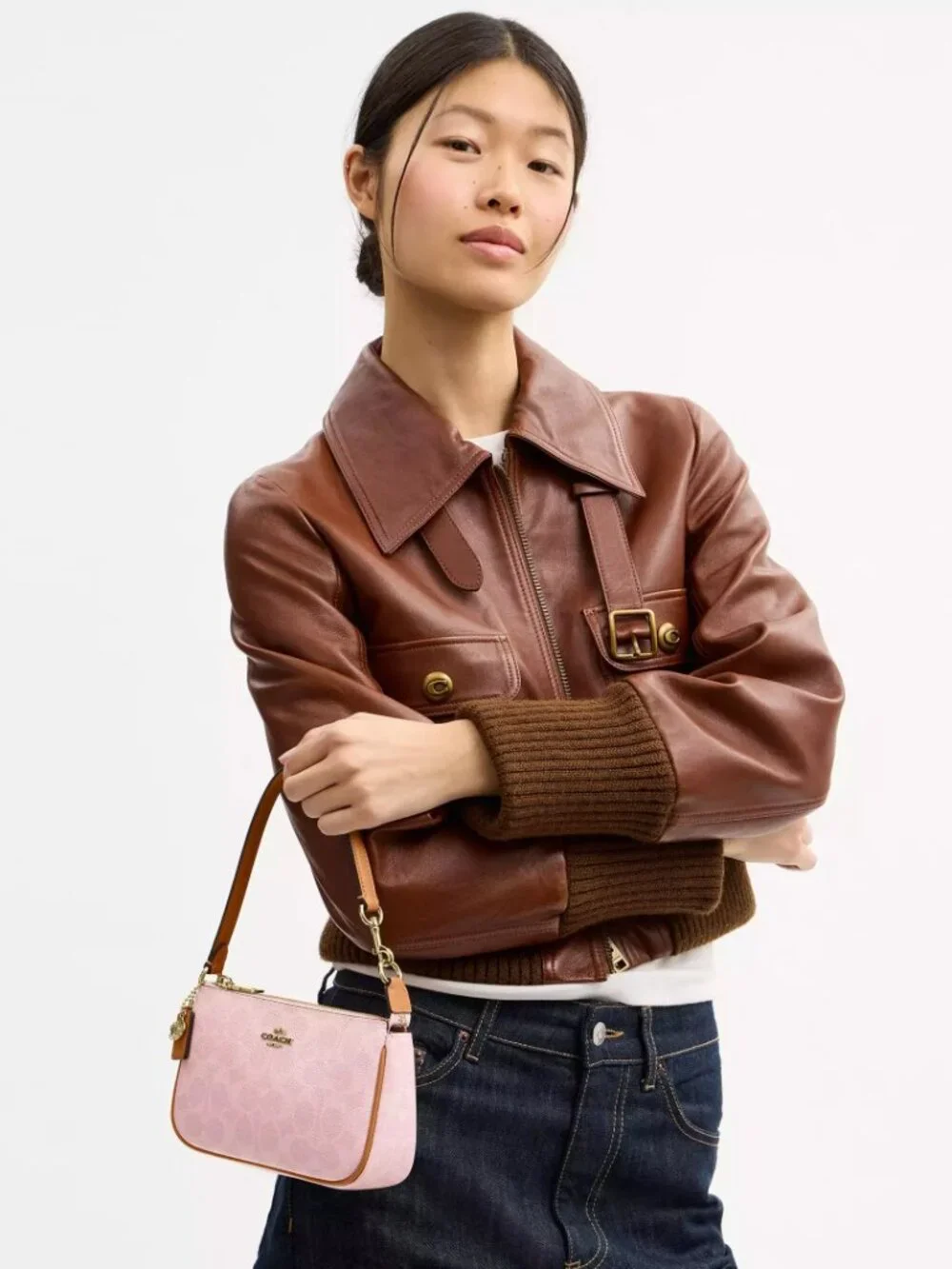 Coach Nolita 19 In Signature Canvas With Charms Powder Pink - Picture 2 of 10